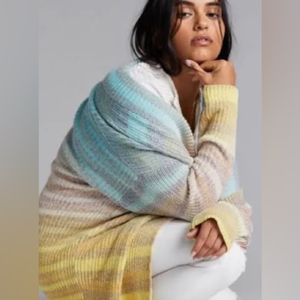 Anthropologie Pilcro Space-Dyed Open Front Cardigan.
